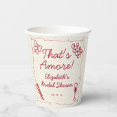 手描きレトロイタリアン カジュアルウェディング ブランシュ 紙コップ (正面)