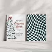 手描きレトロクリスマスホリデーパーティーの招待状 シーズンカード