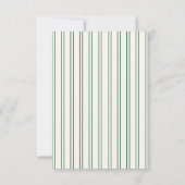 手描きレトログリーン手書きRSVPカード 出欠カード (裏面)