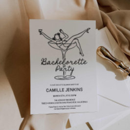 手描きレトロバチェロレッテ招待状 セーブザデート