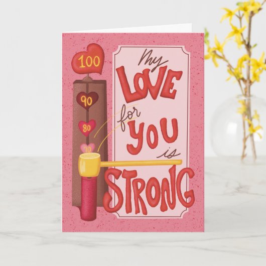 手描きレトロビンテージ バレンタインデーのカード カード (黄色い花)