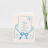 手描きレモお洒落ン結婚のサンキューカード 招待状 (正面)