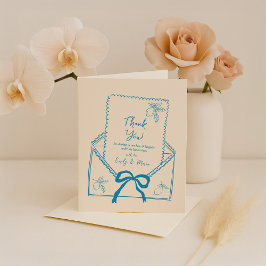 手描きレモお洒落ン結婚のサンキューカード 招待状