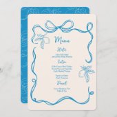 手描きレモイタリアンン結婚ズフラット メニュー (正面/裏面)