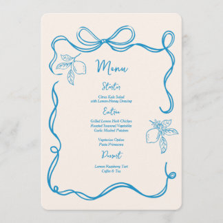 手描きレモイタリアンン結婚ズフラット メニュー