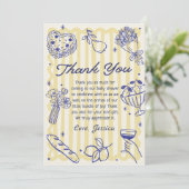 手描きレモイタリアンン赤ちゃんシャワー サンキューカード (スタンド正面)