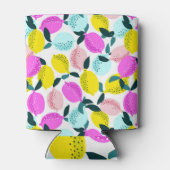 手描きレモンのヴィンテージパターン 缶クーラー (裏面)