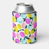 手描きレモンのヴィンテージパターン 缶クーラー (缶裏面)