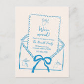 手描きレモンの動きのお知らせポストカード ポストカード (正面)