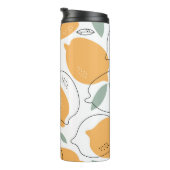 手描きレモンの背景。継ぎ目のないパターン タンブラー (回転右)