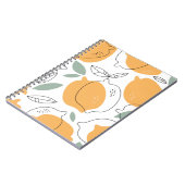 手描きレモンの背景。継ぎ目のないパターン ノートブック (左側)