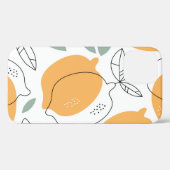 手描きレモンの背景。継ぎ目のないパターン Case-Mate iPhoneケース (裏面 (横))