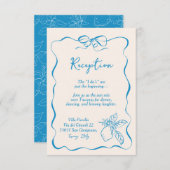 手描きレモンウェディングレセプション エンクロージャーカード (正面/裏面)