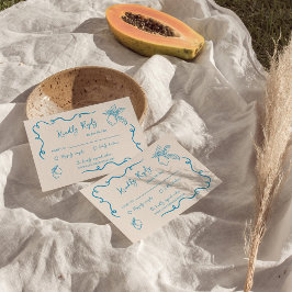 手描きレモンウェディングRSVP エンクロージャーカード