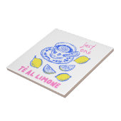 手描きレモンサマー引用文 タイル (側面)