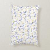 手描きレモンパターンアクセント枕 アクセントクッション (裏面(縦))