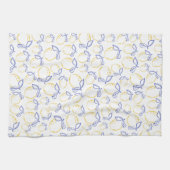 手描きレモンパターンキッチンタオル キッチンタオル (横)