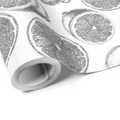 手描きレモンパターンラッピング紙 ラッピングペーパー (ロールコーナー)