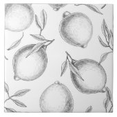 手描きレモンパターン タイル (正面)