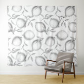 手描きレモンパターン タペストリー (インサイチュ(横))