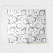 手描きレモンパターン タペストリー (正面(横))