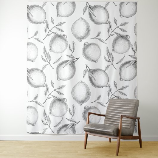 手描きレモンパターン タペストリー (インサイチュ)