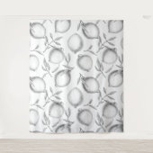 手描きレモンパターン タペストリー (正面)