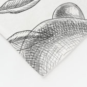 手描きレモンパターン フリースブランケット (角)