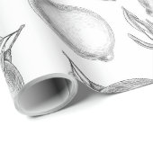 手描きレモンパターン ラッピングペーパー (ロールコーナー)