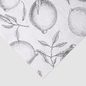 手描きレモンパターン 薄葉紙 (詳細)