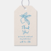 手描きレモンブライダルシャワーメッセージカード ギフトタグ (正面)