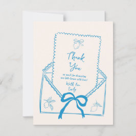 手描きレモンベビーシャワーサンキューカード 招待状