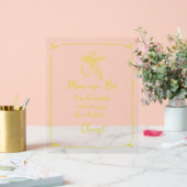 手描きレモンベビーシャワーママモサバー アクリルサイン (ウェディング)