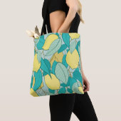 手描きレモン園のシームレスな模様 トートバッグ (クローズアップ)