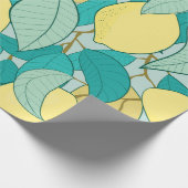 手描きレモン園のシームレスな模様 ラッピングペーパー (角)