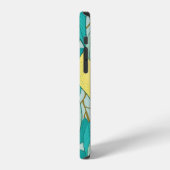 手描きレモン園のシームレスな模様 iPhoneケース (左側面)