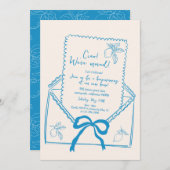 手描きレモン引っ越し祝いパーティーパーティの招待状 招待状 (正面/裏面)