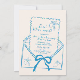 手描きレモン引っ越し祝いパーティーパーティの招待状 招待状