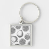 手描きレモン模様 キーホルダー (正面)