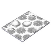 手描きレモン模様 ノートブック (左側)