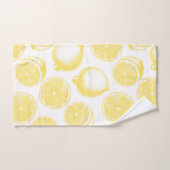 手描きレモン模様 バスタオルセット (ハンドタオル)