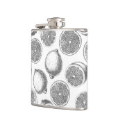 手描きレモン模様 フラスク (左)