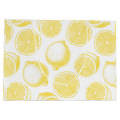 手描きレモン模様 ラージペーパーバッグ (裏面)