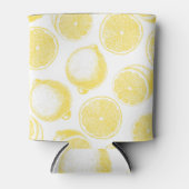 手描きレモン模様 缶クーラー (正面)
