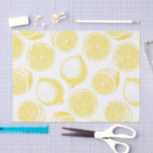 手描きレモン模様 薄葉紙 (クラフト)