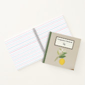 手描きレモン組成パーソナライズされた物 ノートブック (内部)