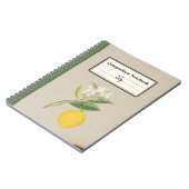 手描きレモン組成パーソナライズされた物 ノートブック (左側)