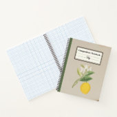 手描きレモン組成パーソナライズされた物 ノートブック (内部)
