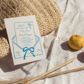 手描きレモ地中海の結婚ン 招待状