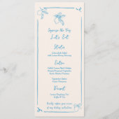 手描きレモ結婚ンのメニュー プログラム (正面)